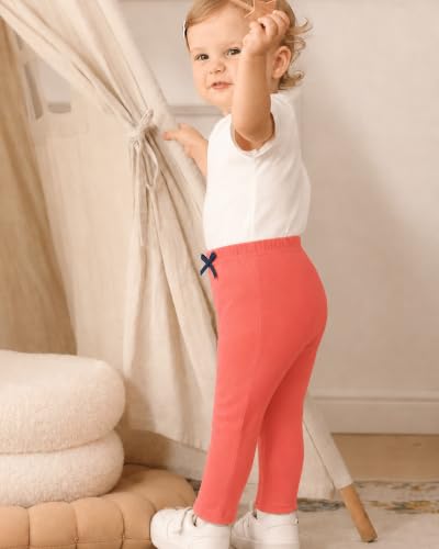 Image of Jecson Toddler Girl Leggings Baby Pants 3 Pack Stretchy Floral Clothes 1-4Y