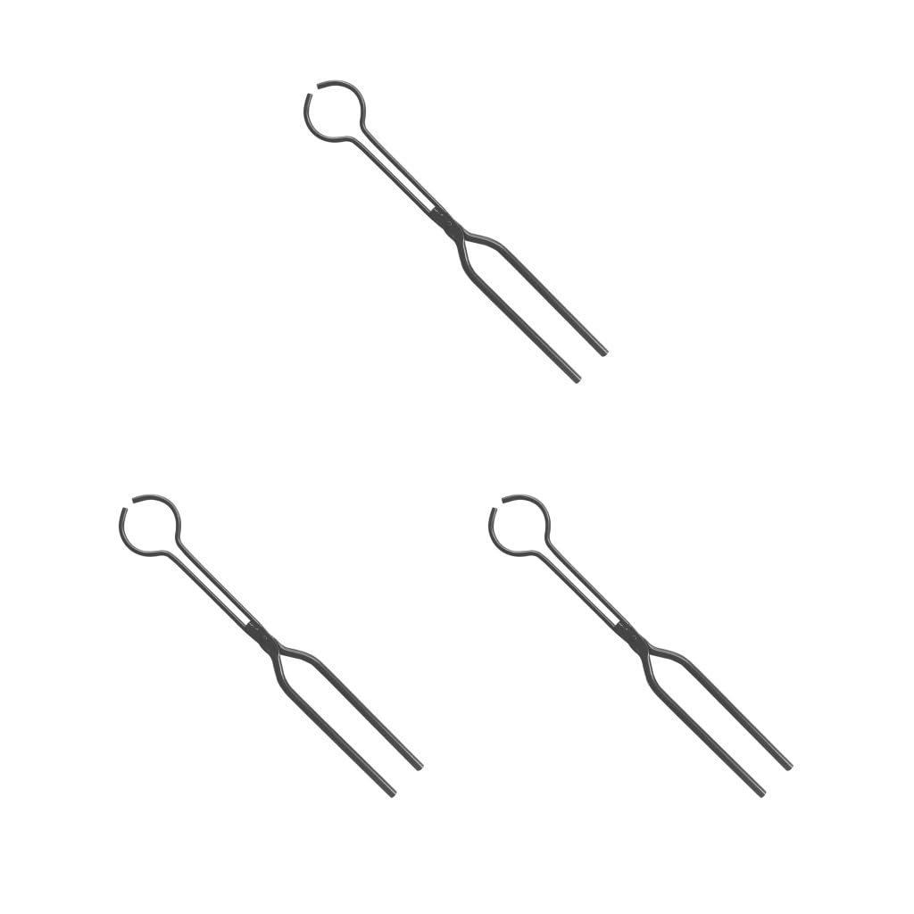 Set di 3 pinze per crogiolo, pinze per fonderia, strumento per la creazione di gioielli, per colata e raffinazione, argento rotondo