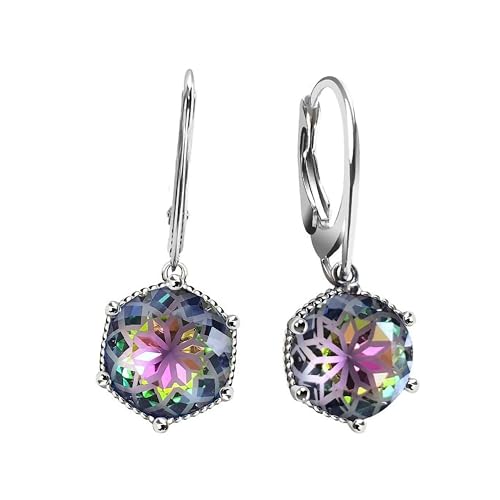Boucles d'oreilles argent 925 cristal Volcano coloré à offrir pour célébrer une femme