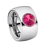 Der polierte, breite Ring ist an den Kanten abgerundet und sorgt für perfekten Tragekomfort. Die Oberfläche ist silber glänzend dadurch bietet der Schmuck ein angenehmes Hautgefühl.