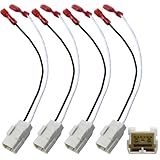 RicoRich Speaker Harness 72-6514 for Dodge Chrysler Dakota Dodge Ram Durango Jeep Wrangler Vehicles Front Rear Door Speaker Wiring Harness Adapter Connector Audio Adapter 4 Pack