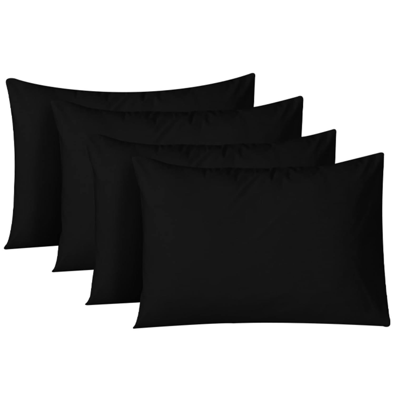 NAFAY LIVING Pillow Cases 4 Pack Cotton 300 Thread Count, Hotel Quality Pillow Covers with Envelope Enclosure
