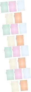 Abaodam 40 Peças Divisor Placa De Índice Fichário Divisores Rótulos Colorido Notebook Fichário Abas Escritório Bloco De Notas Divisores Para 6 Fichário A5 Fichário Acessórios A5 Separador