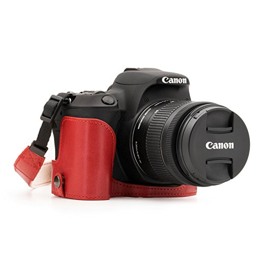 Megagear Ever Ready Leather Camera Half Case Compatible With Canon Eos Rebel Sl3, Kiss X10, Rebel Sl2, Kiss X9, Red (Mg1310) #TOP26