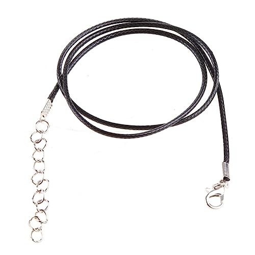 Black Necklace Cord with Lobster Clasp Design 18'' Clasp Chain for DIY Jewelry