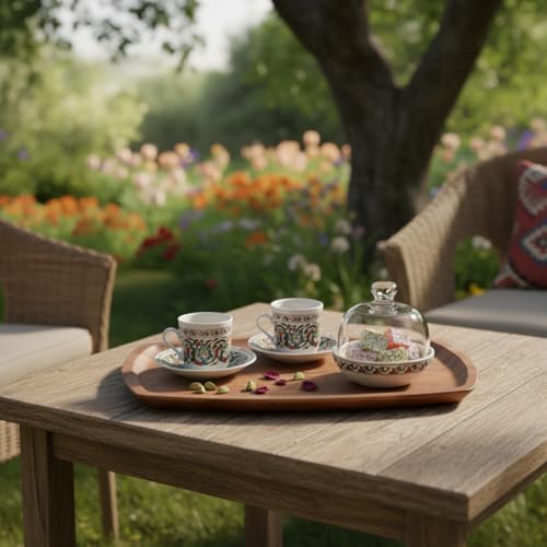 Deconox Akasya Ağacı Kayık Sunum Tepsisi (33x20 cm) | Ahşap Servis ve Kahve Tepsisi | Peynir, Şarküteri ve Dekoratif Banyo/Masaüstü Organizeri - Görsel 7