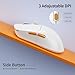 Uiosmuph G01 Wireless Mouse, USB C Rechargeable Ergonomic Computer Mouse, 2.4GHz Optical with USB Receiver & Type C Adapter for Laptop, PC, Mac, Chromebook - White