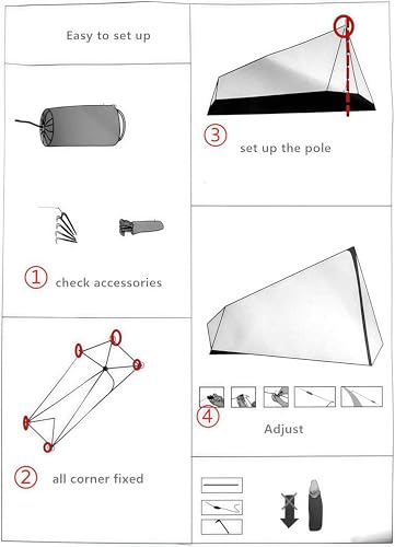 Carpa ultraligera para mochila 1 persona 3 estaciones miniatura 3