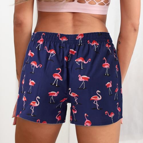 Image of Boxer Shorts for Women Gingham Sleep Y2k Printed Boxers Pj Boxer | Trendy Short,Checkered,Baggy Pj Boxers