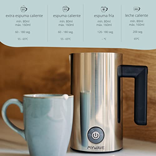 Miniatura 7 de My Wave - Espumador Y Batidora De Leche - Consigue La Espuma Óptima - Potencia 500w - Crea Espuma Con 3 Niveles De Leche Caliente Y 1 Nivel De Fría - Espumador Eléctrico Ideal Para Cafés Y Batidos!