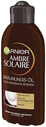Garnier Tanning Oil for Face and Body, Nourishing Sun Oil for Gently Tanned Skin, Ambre Solaire with Coconut Fragrance, 1 x 200 ml - Image 4