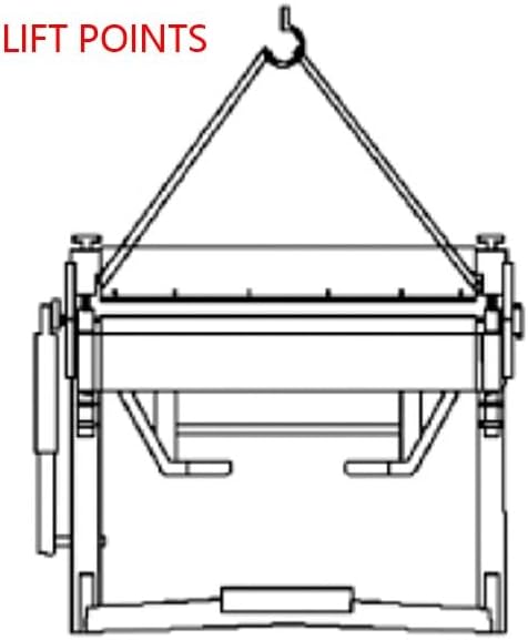 Miniatura 8 de KAKA INDUSTRIAL PBB-5014A, Abrazadera de pie de freno de caja y bandeja de 50 pulgadas, elevación de barra de sujeción máxima de 1.9 pulgadas,