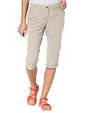 Zwei Gesäßtaschen Jack Wolfskin Damen Schnelltrocknende 3/4 Wanderhose Kalahari 3/4 Pants Women, Light Sand, 42, 1503302-5505042
