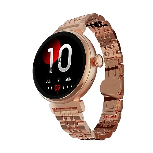 HiFuture Aura Female BT Calling Smartwatch, Sleep & Heart Rate Health Tracking, IP68 Waterproof, Long Battery Life, 1.04" AMOLED Display - Gold