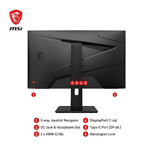 msi G274QPX, 27" Gaming Monitor, 2560 x 1440 (QHD), Rapid IPS, 1ms, 240Hz, G-Sync Compatible, HDR 400, HDMI, Displayport, Tilt, Swivel, Height Adjustable, Pivot by msi - Image 6