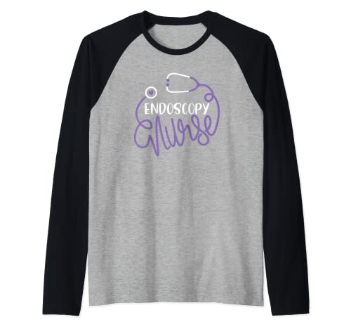 RN Endoscopy Nurse - Equipo del Departamento de Enfermería de Endoscopia Camiseta Manga Raglan