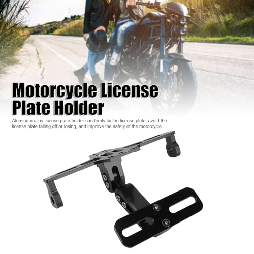 Support de plaque immatriculation moto réglable noir pour éviter la casse sur ATV - 4