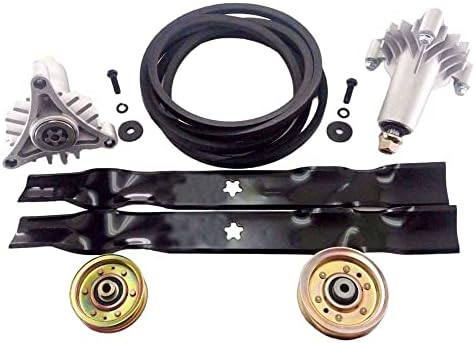proven part 42 Inch Lawn Mower Deck Rebuild Kit fits Some Craftsman with 3 Bolt Spindles 130794 Replaces Blade Pulley Belt 173437 134149 173438 144959