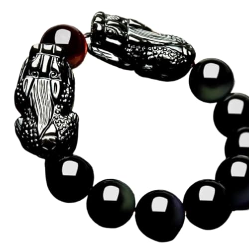 Bracelet obsidienne noire oeil de tigre YDYDTTKD cadeau idéal pierres de 12mm