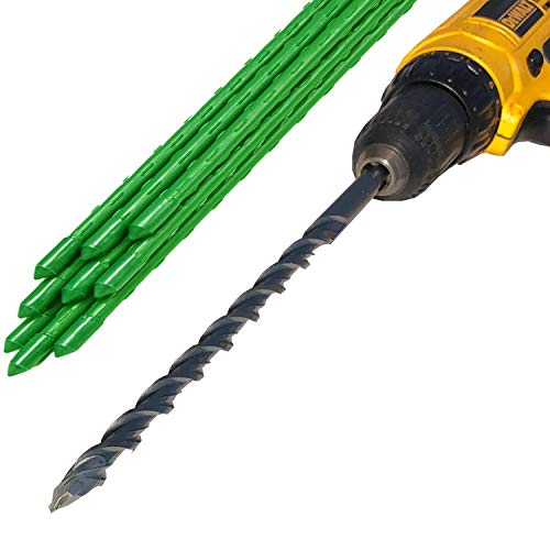 Keyfit Tools G.S.I. Contractor Grade Garden Stake Installation Tool Drill Bit Fast & Easily Install Garden Stakes Even in Frozen Soil Fiberglass Plant Support Stakes Tomato Cage Rebar Steel J Hook image 5