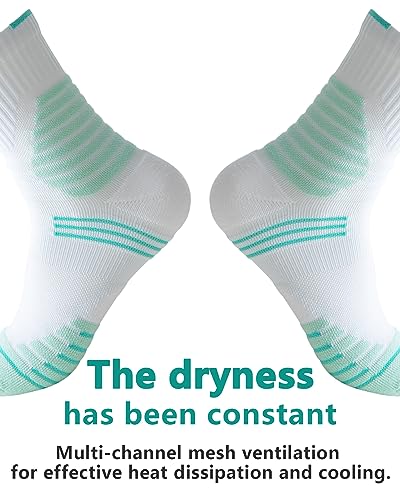 Men Compression Socks Athletic Cushioned Crew Sock Running 3 PC with Arch Support Sports Ankle Socks 9-134