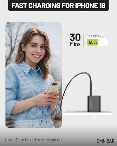 Image of 30W USB C Charger, GaN PD3.0 PPS Fast Wall Charger with 4FT Cable | Travel-ready, Pocket-size design, Efficient heat management, Compatible with iPhone 17 /16 /15, Galaxy S26 /S25, iPad, AirPods 4