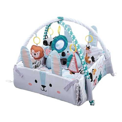 【2025最新版】ベビープレイマット 折りたたみ式 厚手 衝撃吸収 すべり止め付 赤ちゃん用 プレイマット ベビー用ハイハイマット キッズ遊びマット 家庭用 室内外兼用赤ちゃんのおもちゃベビージム、 知育 おもちゃ 赤ちゃん 感覚刺激 (D)