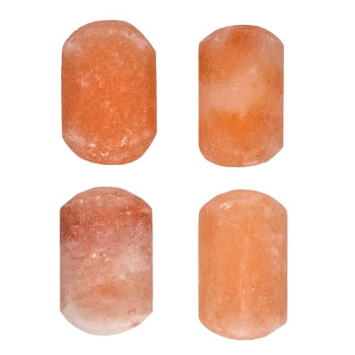 Aromasenses - 4 Piedras de Masaje de Sal del Himalaya con forma de Pastilla de Jabón - 100% Natural - Hechas a Mano