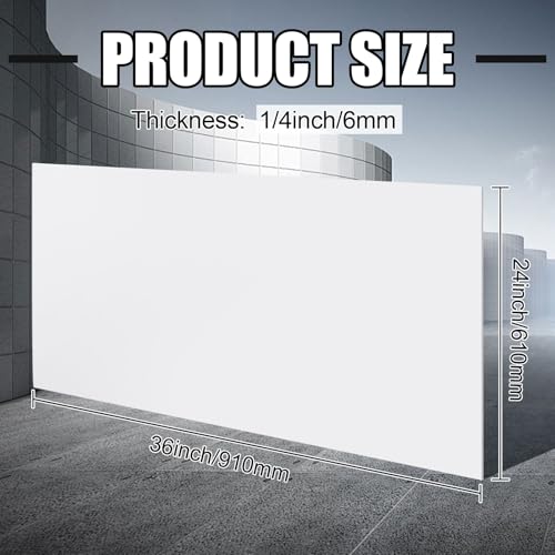 Image of Threehoney 1 Pcs White HDPE Sheet 1 /4 inch Thick 24 x 36 Inch, HDPE Plastic Sheet High Density Polyethylene Board Flexible Solid Plastic Block for DIY Projects Crafts Machining Home