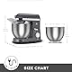 Karaca Mastermaid Chef Pro Double Armed Küche Koch 1500W Space Gray, Glänzend Cream, 1500W, 5 L Mixer, Food Processor, Geschwindigkeitseinstellung, Knethaken, Verquirlen, Kneten und Mischen