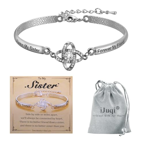 iJuqi Sister Christmas Gifts from Sisters - Big Middle Little Sister Bracelet Birthday Gifts