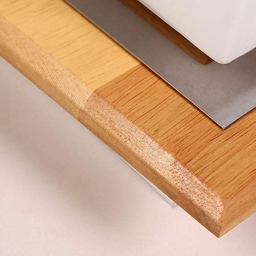 Suspension Edison E27 plafonnier carré verre bois rétro couloir