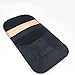Faraday Bags for Car Keys Signal Blocker - Real Leather RFID Key Fob Protector Holder (Black)