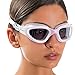AqtivAqua Swim Goggles Swimming Goggles for Adult Men Women Kids 6-14 Youth Girls Boys Childrens DX-P (White&Pink frame, Red case, Polarized lens)