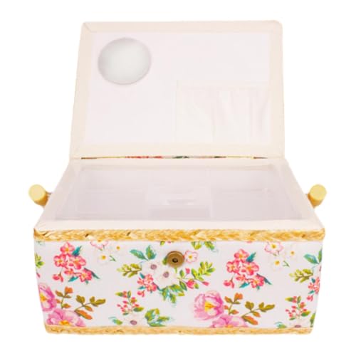 SM SunniMix Sewing Thread Storage Box Sewing Yarn Spools Container Professional Multifunction Household Sewing Basket for Crafting Hobby
