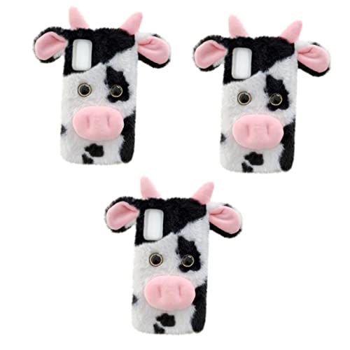 Coque en peluche S21 Ultra 5G UKCOCO lot de 3 protection dessin animé