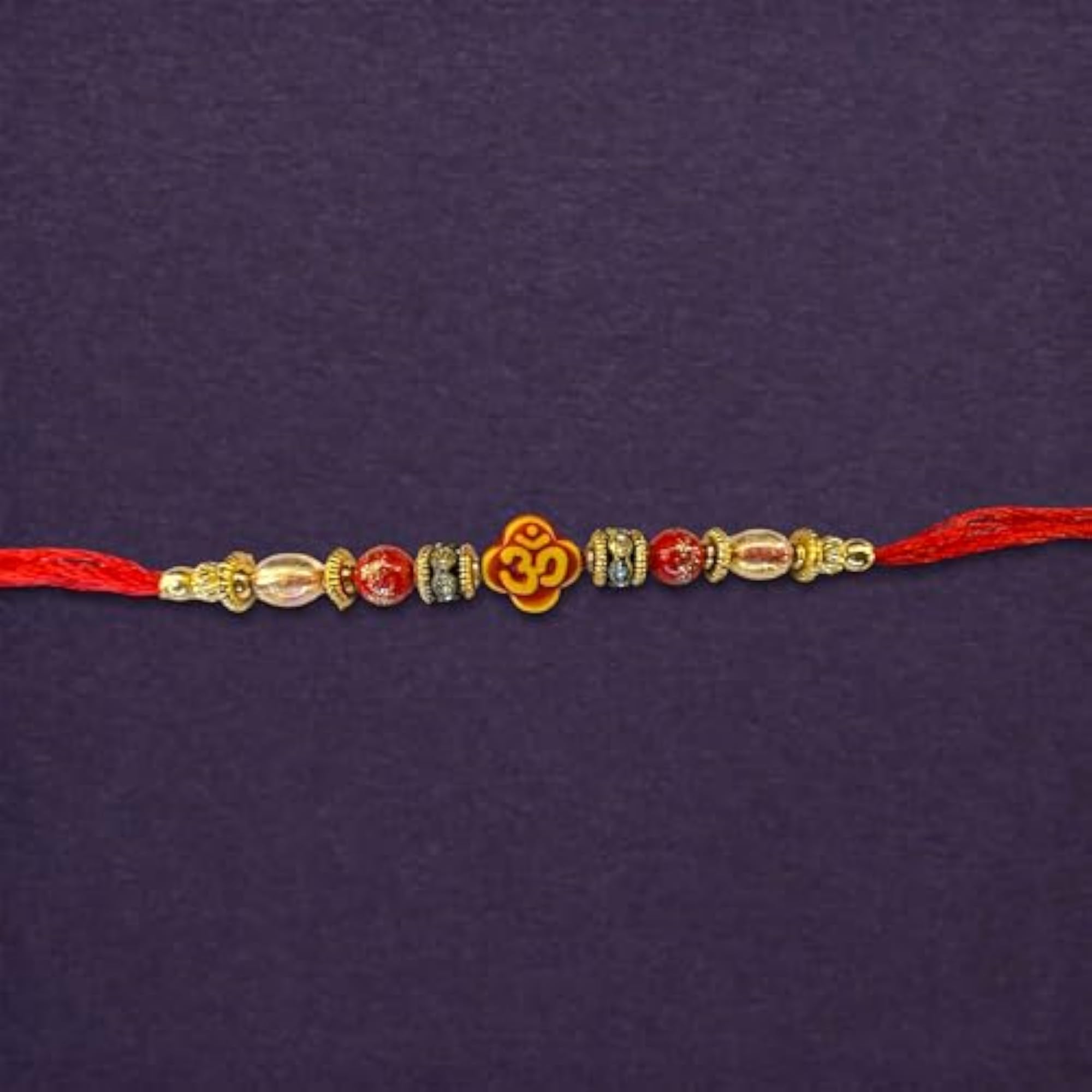 Two Multicolor Designer Rakhi for Brother with Roli Chawal Pack