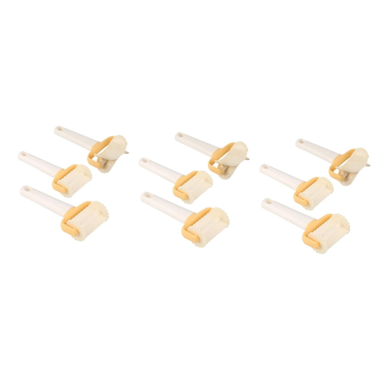 LIFKOME 3juegos Cortadores De Plástico Para Masa Forma De Olas y Pequeñas Herramienta De Cortado Para Galletas y Pasteles Color Beige