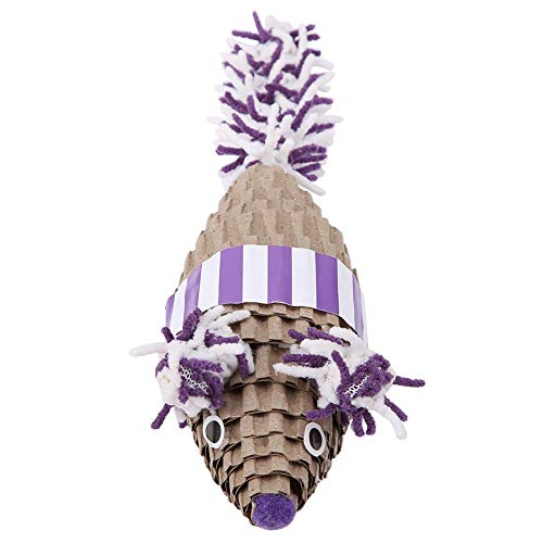 Safe Cat Scratcher, Cute Mouse Roxo Cat scratch Mouse, Non-Toxic Cat Mouse for Cat Scratcher(purple)