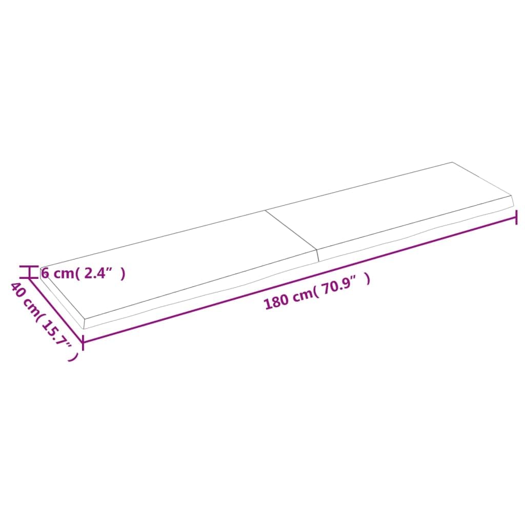 vidaXL Encimera de Baño, Tablero Plegable de Mesa, Encimera de Estantería Escritorio, Encimera para Armario, Madera Maciza Tratada Marrón Claro