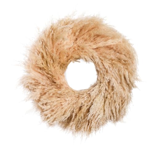 Natural Boho Wreath 20 Inch Pampas Grass Wreath for Front Door Bohemian Wall Decor Christmas Fall Door Pampas Wall Decor Farmhouse Floral Arrangement