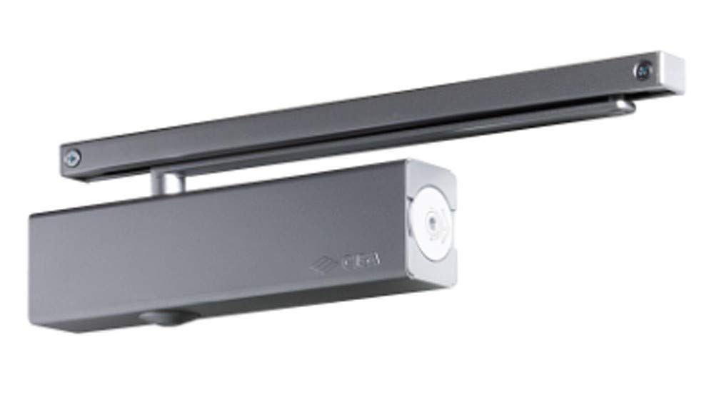 CISA 1D520003044 - Cierrapuertas aéreo con brazo de trineo con fuerza ajustable EN 2-4 D5200 - negro mate
