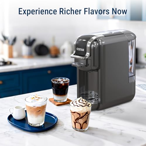 Image of COSTAR 2-in-1 Espresso Machine for Capsules & Coffee Powder, 20 Bar Capsules Coffee Machine, Coffee Maker Machine for Home W /NS Original Capsules, Fast Heating System, Simple Touch Operation, 1450W