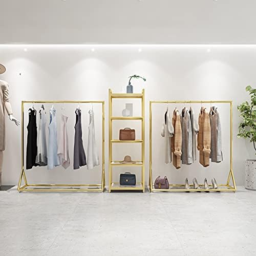 Wrought Iron Garment Rack - Metal Clothing Display Rack for Retail, Bedroom & Store - Stylish Coat Organizer, Durable Clothing Stand for Easy Access & Space Saving