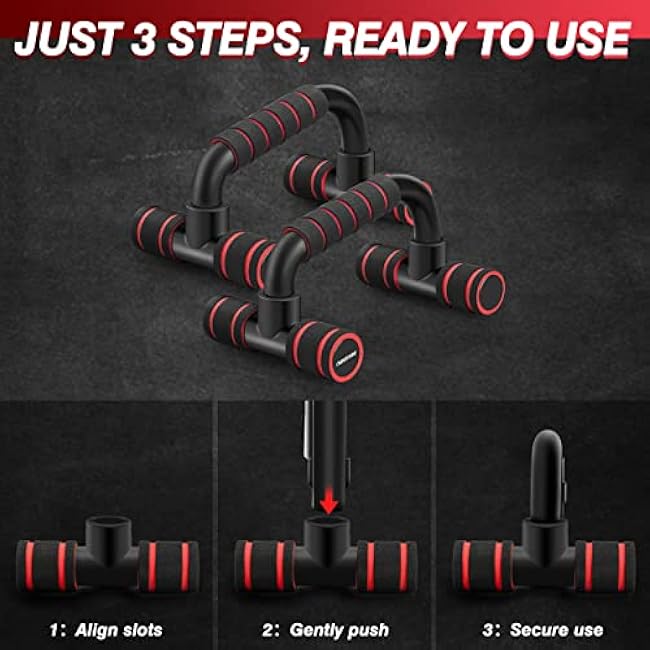 Push Up Bars, Calisthenics Equipment Push Up Handles for Floor, Perfect Push Up Bar, Pushup Bars with Non-slip Sturdy Structure Handle, Fitness Bars for Home & Workout