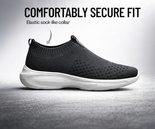 Image of Kraasa Trial Running Shoes with Lightweight Memory Insole | Breathable, Anti-Skid Knit Sneaker, Walking & Gym Shoes