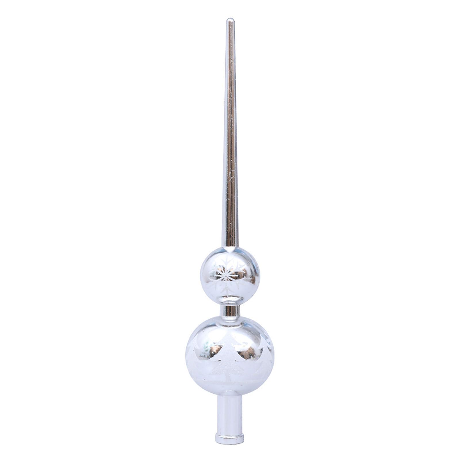 Tsophreniq 28cm Metallic Color Gourd Shape Tree Top Ornament Christmas Decoration for Christmas Festival Celebration Unique Star Top Decoration