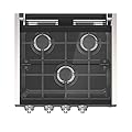 Furrion 2021123926 Slide-in 3 Burner Gas RV Cooktop with Glass Cover - 20", Black w/Rocker Switch