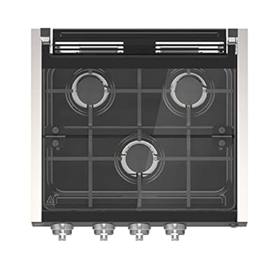 Furrion 2021123926 Slide-in 3 Burner Gas RV Cooktop with Glass Cover - 20", Black w/Rocker Switch