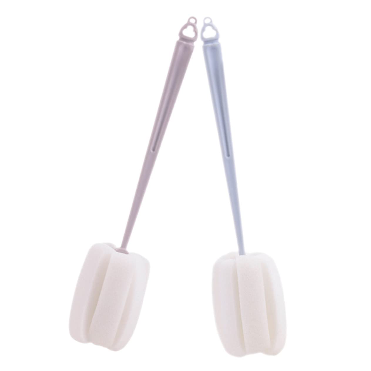 6 Pcs Long Handle Sponge Brush Waterbottle Reusable Cup Brush Scrubber Milk Cup Brush Household Bottle Brush Cleaning Stuff Cup Cleaning Brush Dry Brush Cleaner Plastic GOOHOCHY